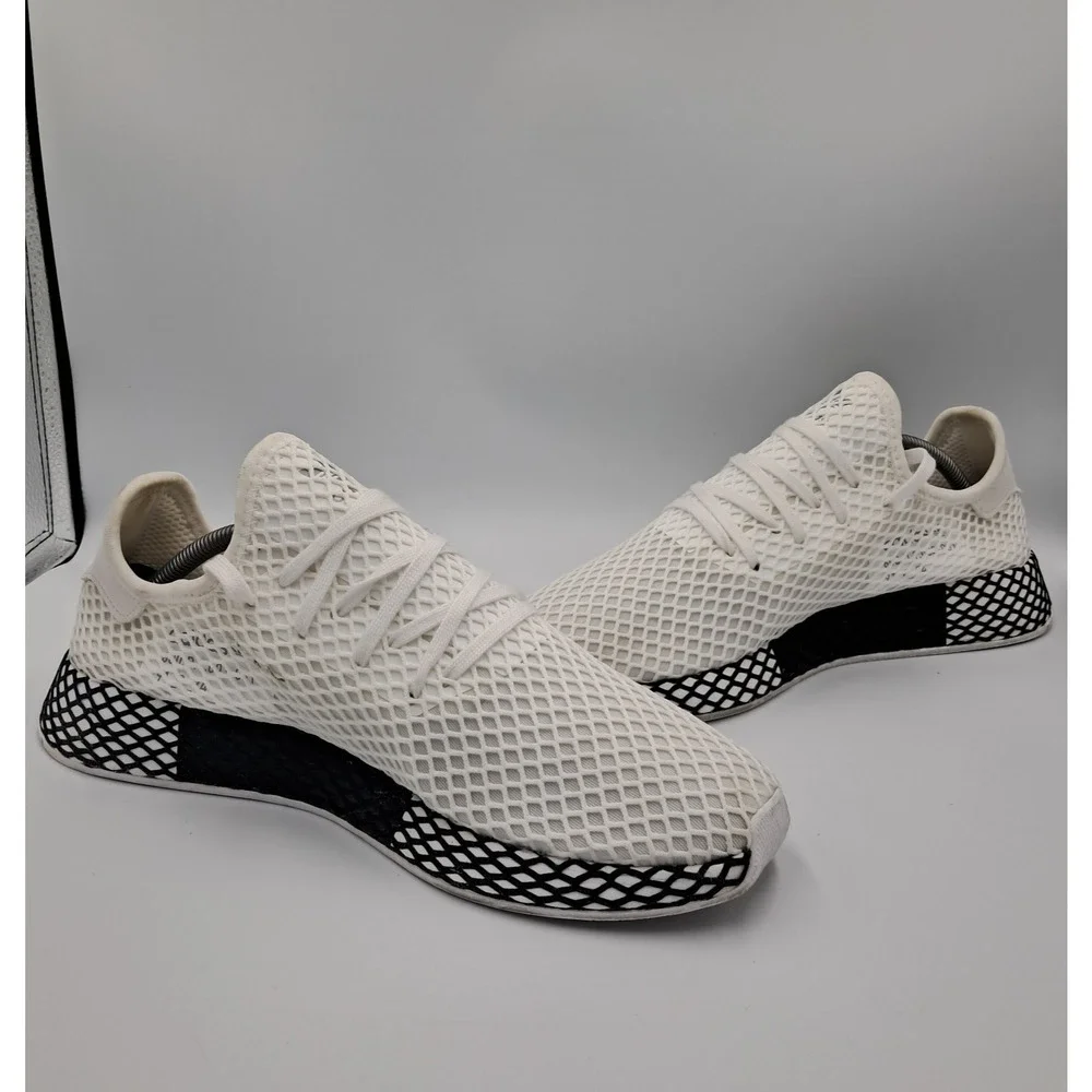 Size 11 - adidas Deerupt Cloud White Core Black - B41767 - MSRP $135